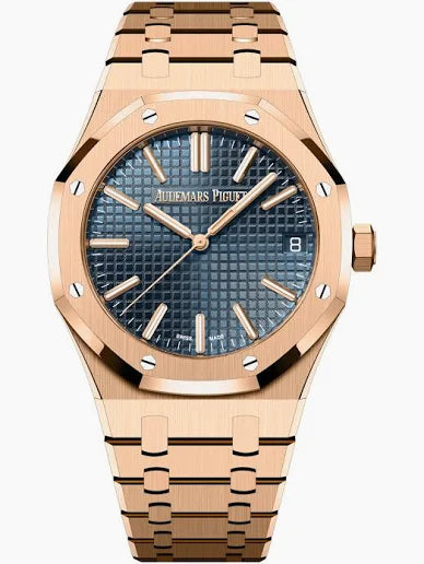 AP Royal Oak Rose Gold Dark Blue Dial 41mm Watch for Men